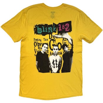 Tricou Blink-182 Collage (Back Print) Yellow M Tricou - 2