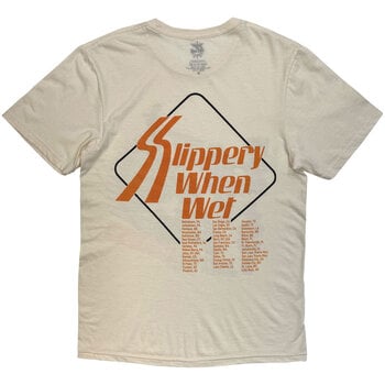 T-shirt Bon Jovi Slippery When Wet Tour '86-'87 (Back Print) T-shirt à manches courtes Sand S - 2
