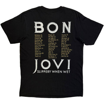T-särk Bon Jovi Tour '87 Road Sign (Back Print) Black M T-särk - 2