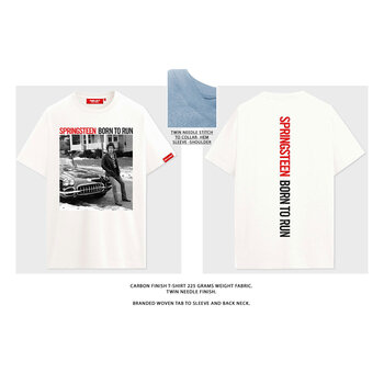 T-krekls Bruce Springsteen Born To Run (Back Print) White L T-krekls - 5
