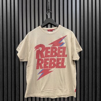 Camiseta de manga corta David Bowie Rebel Rebel Lightning Bolt Camiseta de manga corta Natural L De mujer - 3