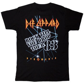 T-Shirt Def Leppard Rock Till You Drop (Back Print) Short Sleeve T-Shirt Black S - 2