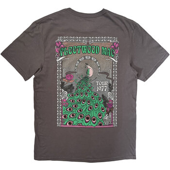 Camiseta de manga corta Fleetwood Mac Peacock Tour '77 (Back Print) Camiseta de manga corta Charcoal Grey S - 2