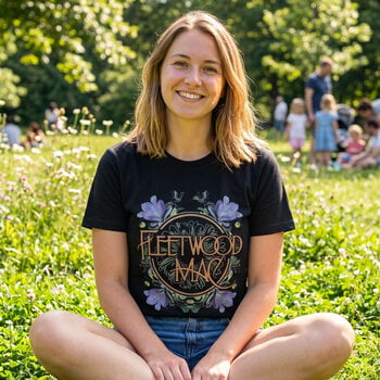T-särk Fleetwood Mac Circle Floral Black M T-särk - 5