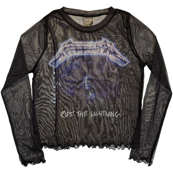 Shirt Metallica Logo Black S Dames Shirt - 3