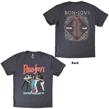 Сорочка Bon Jovi Slippery When Wet '87 (Back Print, UNFINISHED) Denim Blue S Сорочка - 3