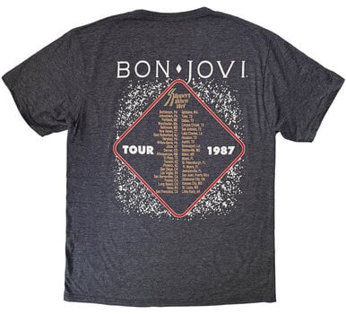 T-särk Bon Jovi Slippery When Wet '87 (Back Print, UNFINISHED) Denim Blue L T-särk - 2