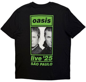 T-särk Oasis Sao Paulo Half Faces Fan Store (Back Print & Ex-Tour) Black 3XL T-särk - 2