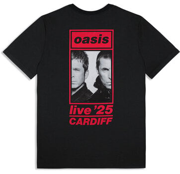Koszulka Oasis Cardiff 4th July Event (Back Print & Ex-Tour) Black XL Koszulka - 2