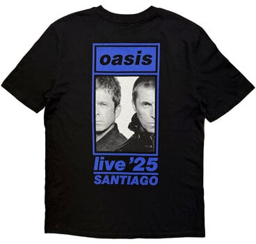 T-Shirt Oasis Santiago Half Faces Fan Store (Back Print & Ex-Tour) Black S T-Shirt - 2