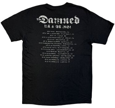 T-Shirt The Damned Photo UK & EU Tour 24 (Back Print, Ex-Tour) Short Sleeve T-Shirt Black M - 2