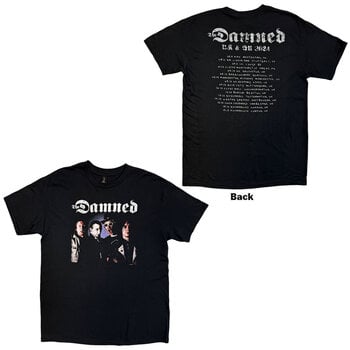 T-Shirt The Damned Photo UK & EU Tour 24 (Back Print, Ex-Tour) Short Sleeve T-Shirt Black M - 3