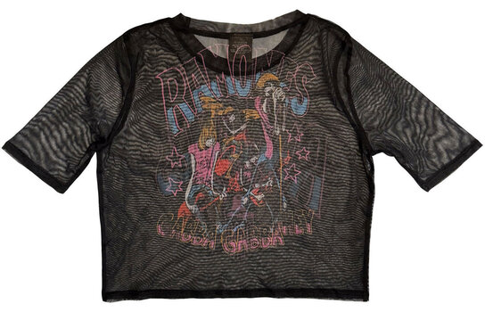 Shirt Ramones Graffiti Illustration (Back Print) Black XL Dames Shirt - 2