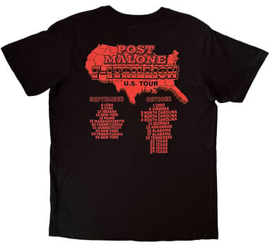 Košulja Post Malone U.S. Tour (Back Print) Black L Košulja - 2