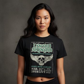 Tricou Lynyrd Skynyrd Winged Skull Black M Damă Tricou - 3