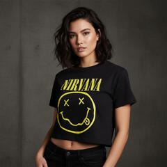 T-Shirt Nirvana Yellow Happy Face - 2