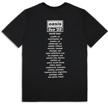 Сорочка Oasis Wonderwall Live 25 World Tour (Back Print & Ex-Tour) Black 2XL Сорочка - 2