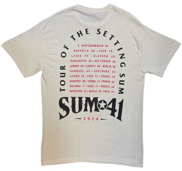 T-särk Sum 41 Tour '24 Pt.2 Pink Skull (Back Print, Ex-Tour) Natural 2XL T-särk - 2