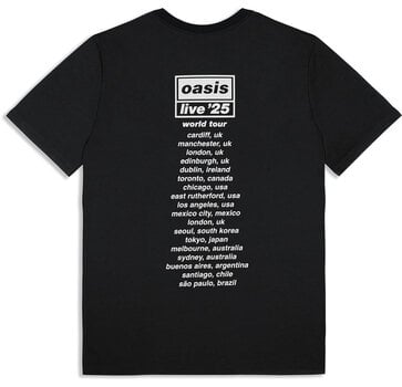T-Shirt Oasis Wonderwall Live 25 World Tour (Back Print & Ex-Tour) Black XL T-Shirt - 2