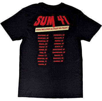 T-krekls Sum 41 Does This Look Like All Killer No Filler European Tour 2022 (Back Print & Ex-Tour) Black 2XL T-krekls - 2