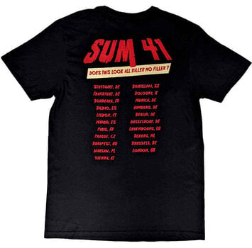 Tricou Sum 41 Does This Look Like All Killer No Filler European Tour 2022 (Back Print & Ex-Tour) Black M Tricou - 2