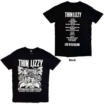 Tricou Thin Lizzy Jailbreak Flyer Cleveland '76 (Back Print) Black M Tricou - 3