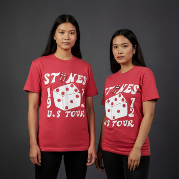 T-särk The Rolling Stones Dice Tour '72 Pink 2XL Naiste T-särk - 2