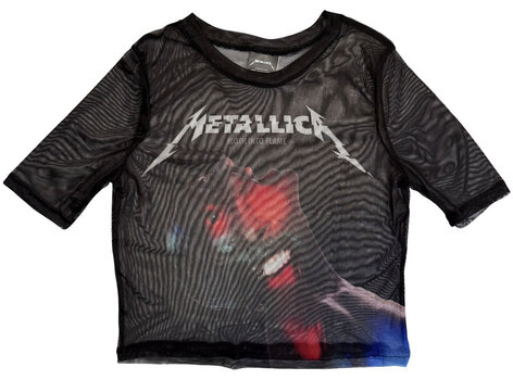 Ing Metallica Moth Into Flame Black M Női Ing - 3