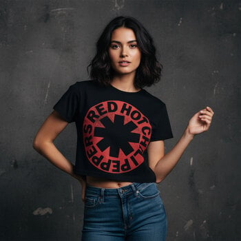 Paita Red Hot Chili Peppers Asterisk Circle Black M Naisten Paita - 2