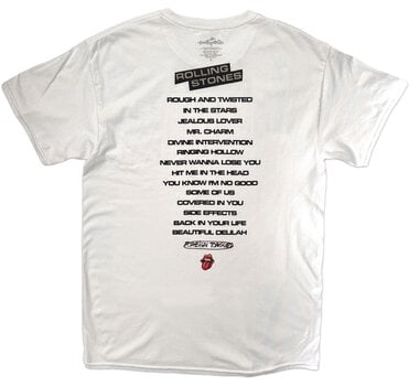 Tricou The Rolling Stones Foreign Tongues Tracklist (Back Print) White M Tricou - 2