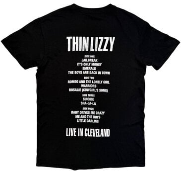 Košulja Thin Lizzy Jailbreak Flyer Cleveland '76 (Back Print) Black 2XL Košulja - 2