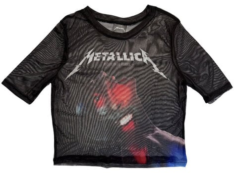 Shirt Metallica Moth Into Flame Black L Dames Shirt - 3