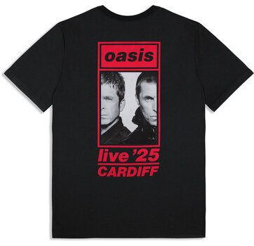 T-särk Oasis Cardiff 5 July Event (Back Print & Ex-Tour) Black XS T-särk - 2