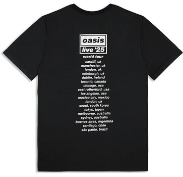 Košulja Oasis Collage Live '25 World Tour (Back Print & Ex-Tour) Black M Košulja - 2