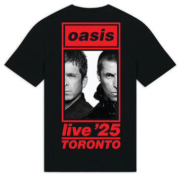 T-Shirt Oasis Toronto Half Faces Fan Store (Back Print & Ex-Tour) Black S T-Shirt - 2