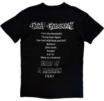 Tricou Ozzy Osbourne Diary Of A Madman Tribute (Back Print) Black L Tricou - 2