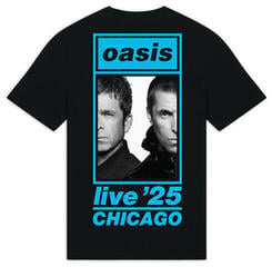 Tricou Oasis Chicago Half Faces Fan Store (Back Print & Ex-Tour) - 1