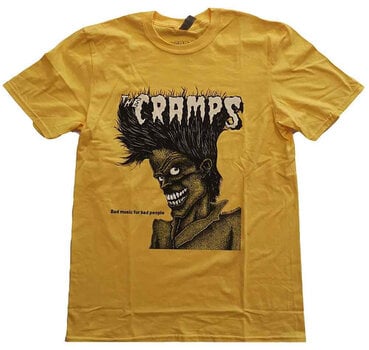T-Shirt The Cramps Bad Music Short Sleeve T-Shirt Yellow XL - 2
