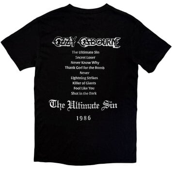 T-Shirt Ozzy Osbourne Ultimate Sin Tribute (Back Print) Black L T-Shirt - 2