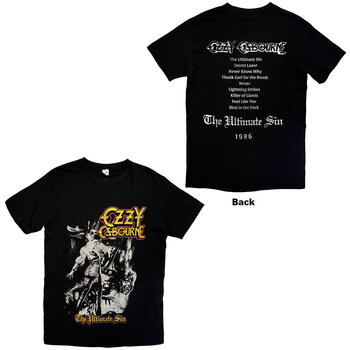 T-Shirt Ozzy Osbourne Ultimate Sin Tribute (Back Print) Black L T-Shirt - 3