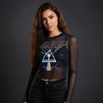 Shirt Pink Floyd Lightning Prism Navy Blue XL Dames Shirt - 2