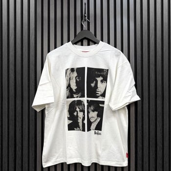 Košulja The Beatles Four Portrait Wash Majica kratkih rukava White S - 6
