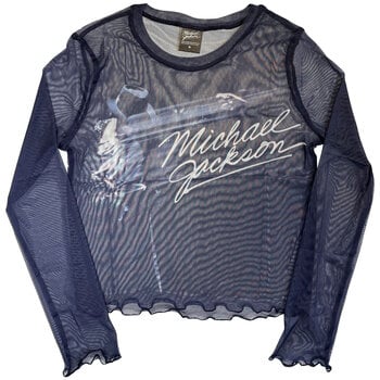 Shirt Michael Jackson Blurred Blue S Dames Shirt - 3