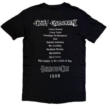 T-Shirt Ozzy Osbourne Blizzard Of Ozz Tribute (Back Print) Black S T-Shirt - 2