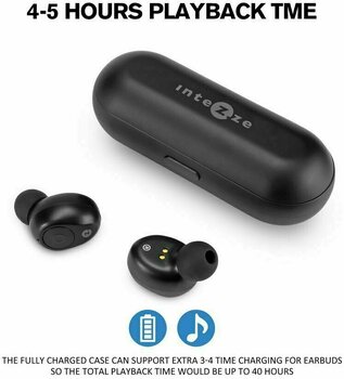 True Wireless In-ear Intezze Pebble Musta - 6