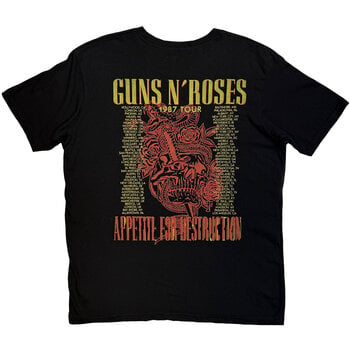 T-särk Guns N' Roses Skeleton 1987 Tour (Back Print) Black XL T-särk - 2