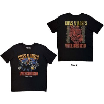 Košulja Guns N' Roses Skeleton 1987 Tour (Back Print) Black 2XL Košulja - 3