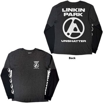 T-krekls Linkin Park Unshatter (Back Print & Sleeve Print) Charcoal Grey & Black 2XL T-krekls - 3