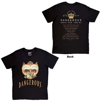 Košulja Michael Jackson Dangerous World Tour (Back Print) Black S Košulja - 3