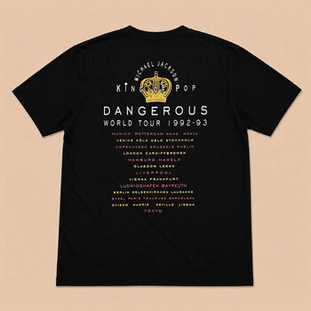 Košulja Michael Jackson Dangerous World Tour (Back Print) Black S Košulja - 5